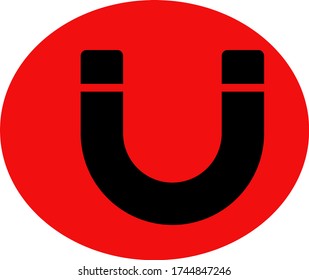 Magnet vector icon. Magnet illustration on background