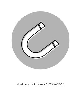 Icono vectorial de imán. Ilustración magnética sobre el fondo. Pasos 10
