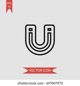 Magnet vector icon, illustration symbol