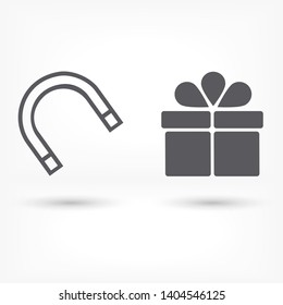 Magnet Vector icon . Lorem Ipsum Illustration design
