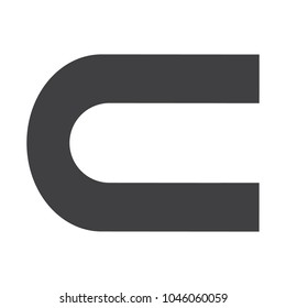 Magnet vector icon. Magnetic sign, symbol