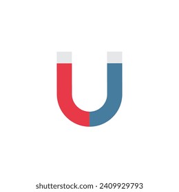 Magnet vector icon magnetic sign
