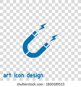 magnet vector icon on an abstract background 
