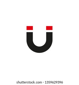 Magnet vector icon on white background. Magnet sign. Attraction icon. Magnet icon clip art.