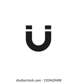 Magnet vector icon on white background. Magnet sign. Attraction icon. Magnet icon clip art.