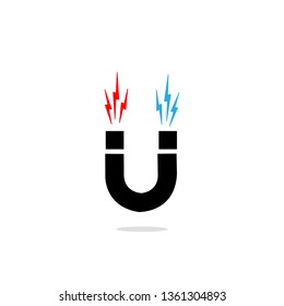 Magnet vector icon on white background. Magnet sign. Attraction icon. Magnet icon clip art. eps10