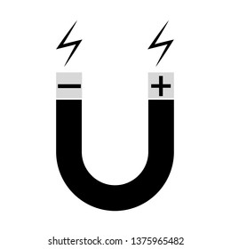 Magnet vector icon on white background. Magnet sign. Attraction icon. Magnet icon clip art.