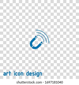 magnet vector icon on white background