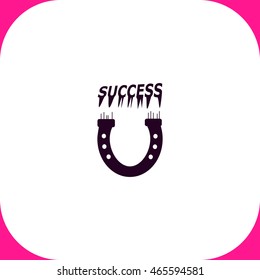 Magnet vector icon on white background.