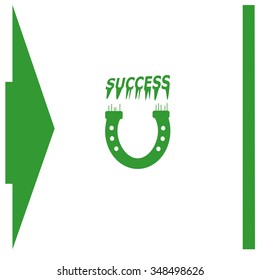 Magnet vector icon with success.