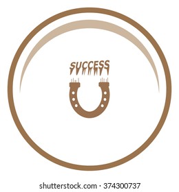 Magnet vector icon with success.