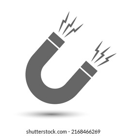 Magnet. Vector magnet icon for websites and applications. Flat style