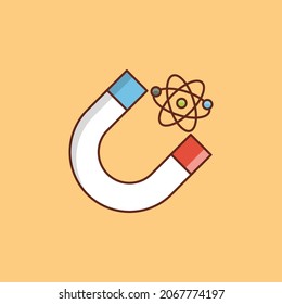 magnet Vector illustration on a transparent background. Premium quality symbols.Vector line flat color icon for concept and graphic design.