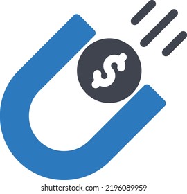 magnet Vector illustration on a transparent background. Premium quality symmbols. Glyphs vector icons for concept and graphic design. 
