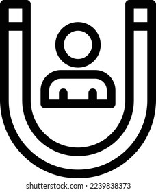 Magnete Vektorgrafik auf transparentem Hintergrund. Hochwertige Symbole. Dünne Vektorsymbole für Konzept und Grafikdesign.