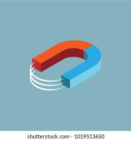 magnet vector isometric icon