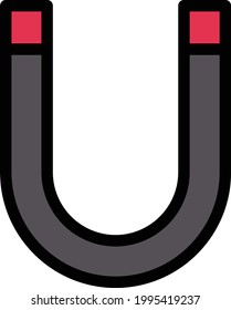 icono de color de la línea vectorial de imán