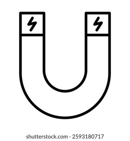 Magnet Vector Line Icon Design
