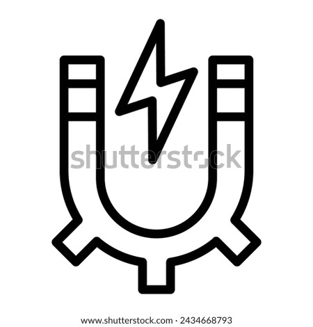 Magnet Vector Line Icon Design
