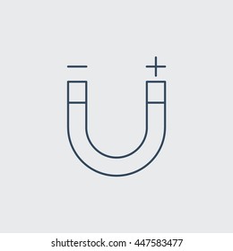 Magnet Vector Line Icon. Eps.-10.