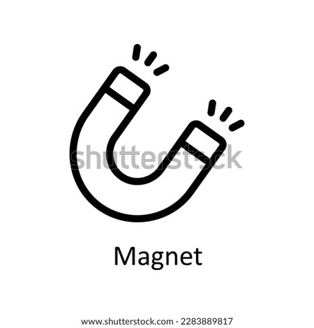 Magnet Vector   outline Icons. Simple stock illustration stock