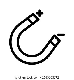 magnet vector thin line icon