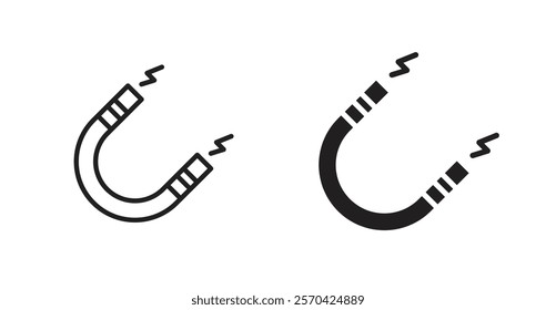 Magnet vector web icons set