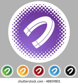 Magnet web button isolated on a background.
