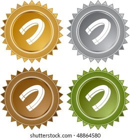 Magnet web button isolated on a background.