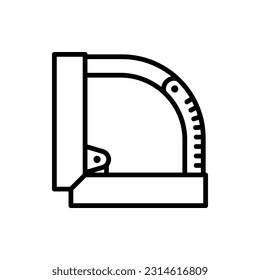 Magnet welding icon. Auxiliary tool for smooth welding of metals at an angle.