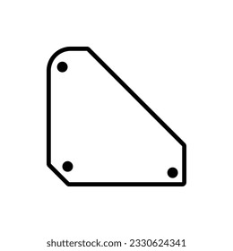 Magnet welding icon. Auxiliary tool for smooth welding of metals at an angle.