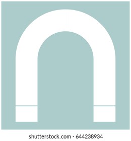 Magnet white icon .