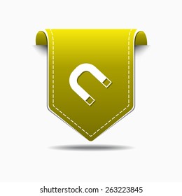 Magnet Yellow Vector Icon Design