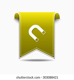 Magnet Yellow Vector Icon Design