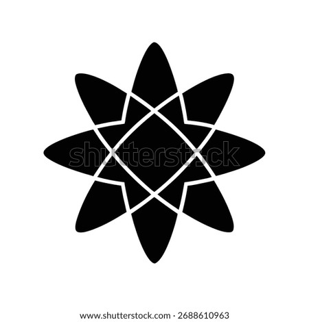 Magnetar neutron star silhouette vector art illustration