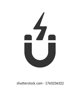 Magnetic attraction icon, vector graphics