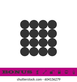 Magnetic balls icon flat. Black pictogram on white background. Vector illustration symbol and bonus button