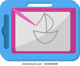 Magnetische Karte, Illustration, Vektorgrafik auf weißem Hintergrund