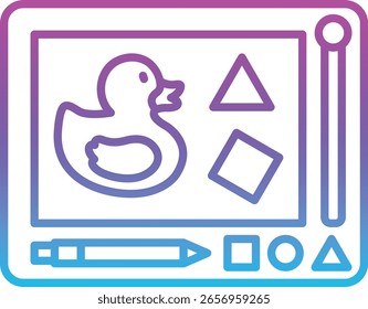 Icono de Vector de tablero magnético. Se puede utilizar para aplicaciones de impresión, móviles y de Web.