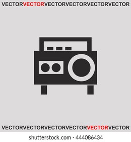 Magnetic cassette player icon.
