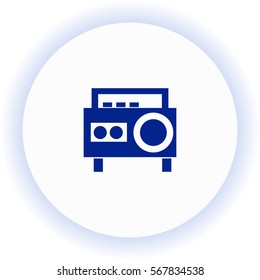 Magnetic cassette player  icon. Vector design.