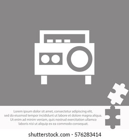 Magnetic cassette player  icon Vector design.