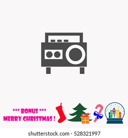 Magnetic cassette player  vector illustration.