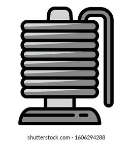 Magnetic coil icon. Outline magnetic coil vector icon for web design isolated on white background