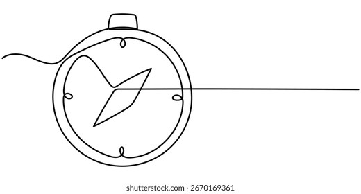 Brújula magnética continua de una línea de dibujo. Tierra, mar, navegación, geografía brújula ilustración de arte de una sola línea. Vector editable.