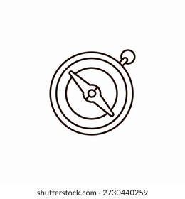 magnetic compass direction icon sign vector