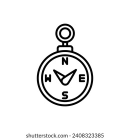 Magnetic Compass icon in vector. Illustration