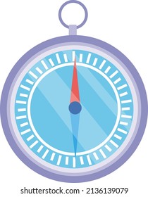 brújula magnética, ilustración, vector sobre fondo blanco.