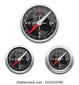Magnetic compass vector design illustration isolated on background