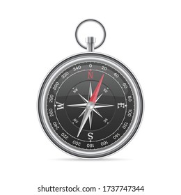 Magnetic compass vector illustration isolated on white background